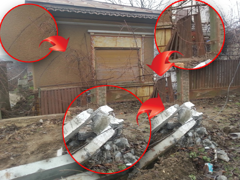 Simona ne-a spus ca acul vitezometrului s-a blocat la 140 de kilometri la ora, iar dupa ce l-a lovit pe barbat masina a rupt un stalp, un gard de beton si s-a oprit in peretele unei case