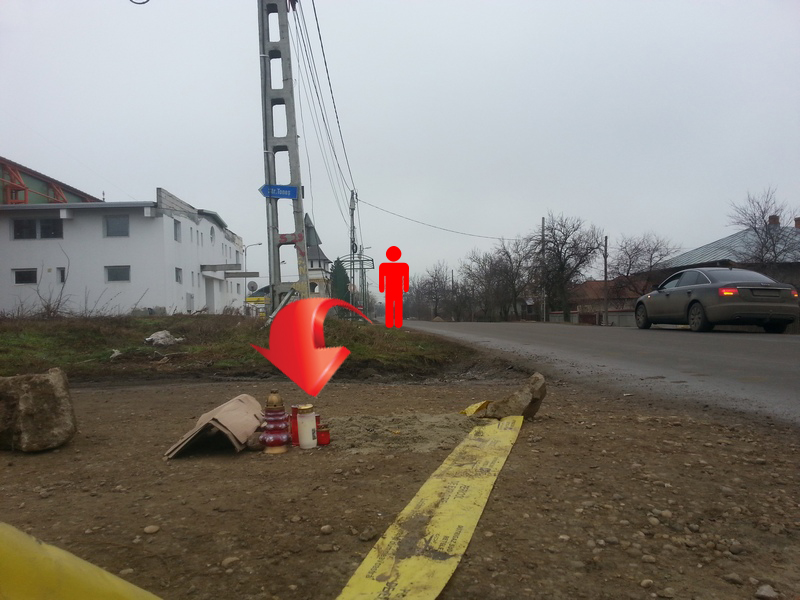 Barbatul a fost lovit in dreptul statiei de maxi taxi si proiectat la cativa metri distanta