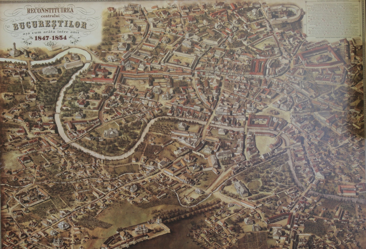 Harta veche a centrului istoric al Capitalei