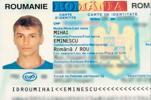 Tanarul trebuie sa isi arate de multe ori buletinul pentru ca lumea sa il creada ca il cheama Mihai Eminescu