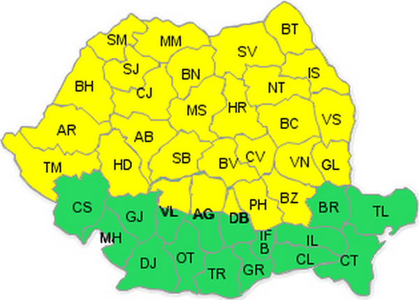 Ultima avertizar de cod galben data de meteorologi a fost chiar zilele trecute