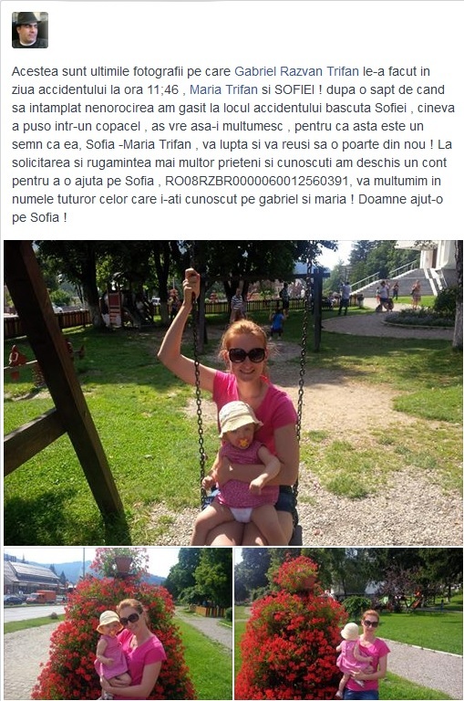 Fratele lui Gabriel este alaturi acum de micuta Sofia, nepoata sa