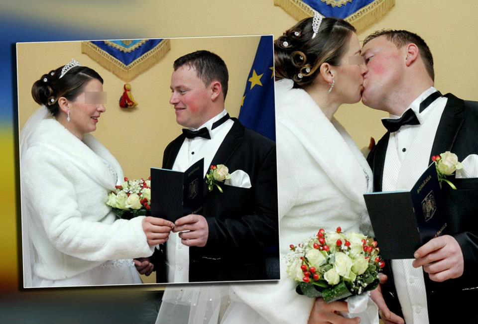 Ghita Ciobanul alaturi de sotia sa, la starea civila. Sotia lui Ghita este insarcinata in sapte luni