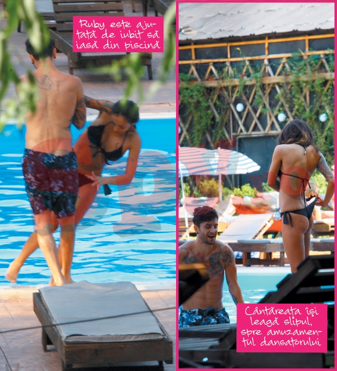 Ruby s-a distrat copios alaturi de iubitul ei la piscina