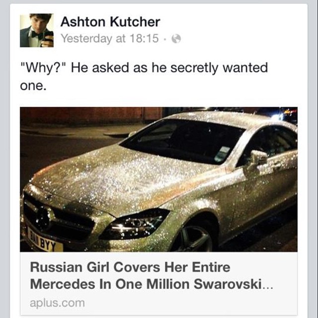 Vehiculul a atras atentia si celebrului actor Ashton Kutcher