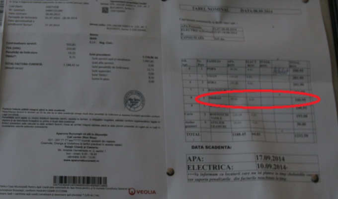 Alexandru Briban este la zi cu cheltuielile de intretinere