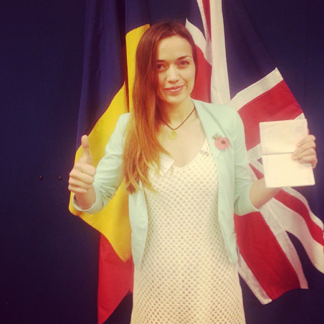 Mariana a fost prima romanca care a votat in sectia din Bristol, Anglia