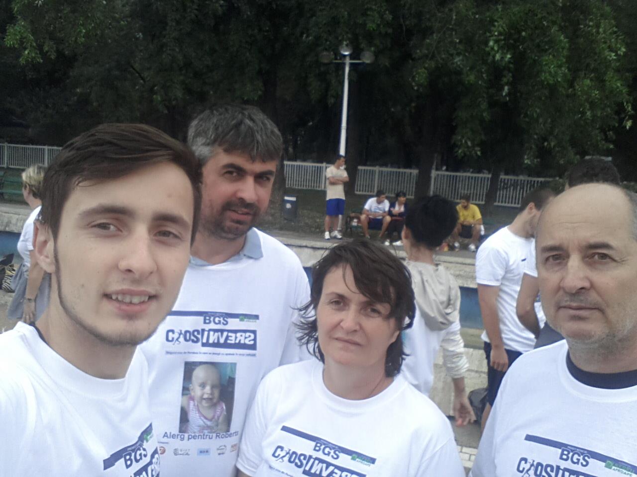Alexandru Ion a alergat impreuna cu mama si tatal sau pentru un copil bolnav de cancer