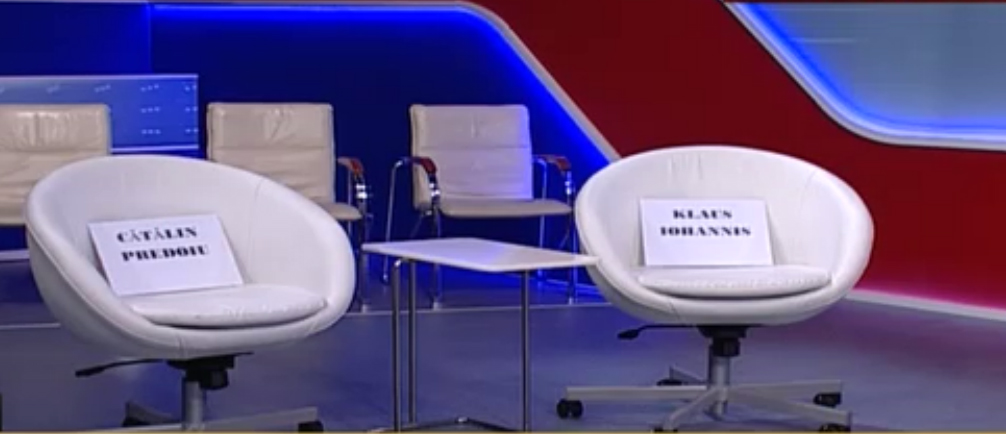 Klaus Iohannis nu s-a prezentat la prima confruntare cu Victor Ponta