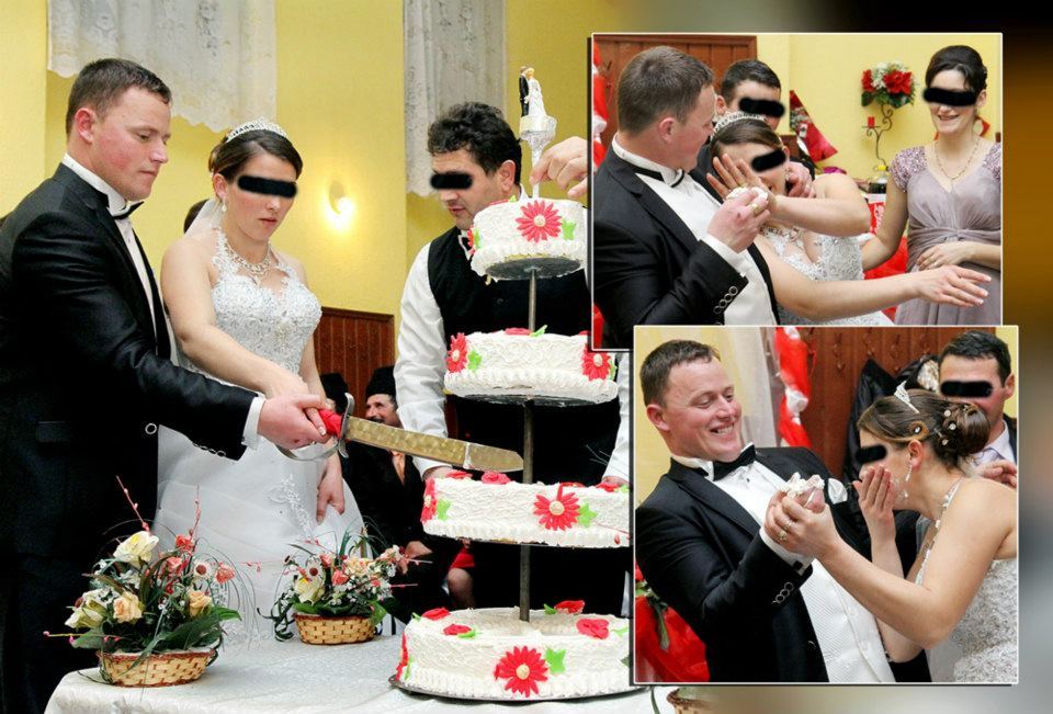 Cel mai indragit baci a vrut sa isi surpinda proaspata sotie cu o felie de tort