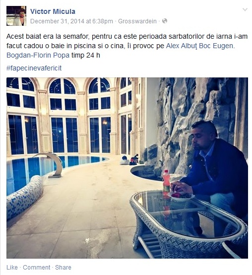 Pustiul milionar vrea ca fapta sa sa devina virala