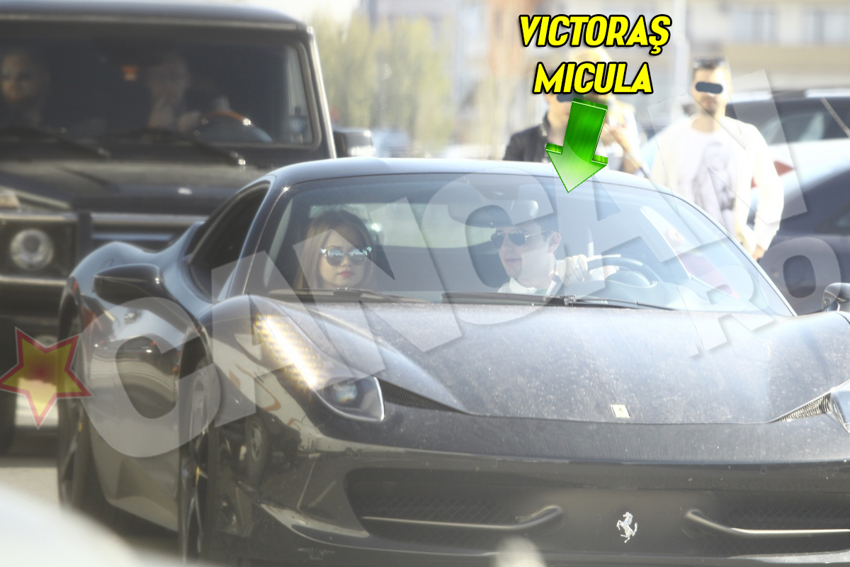 Ca un adevarat milionar, Micula nu putea conduce singur bolidul, asa ca si-a tras o blonda extrem de sexy care sa-i tina companie