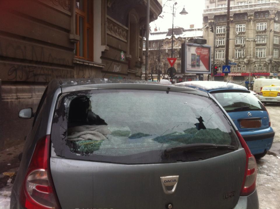 Turturele i-a facut masina zob unei tinere