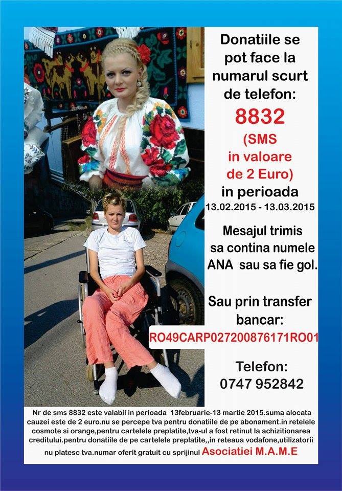 Puteti sa o ajutati cu un simplu SMS