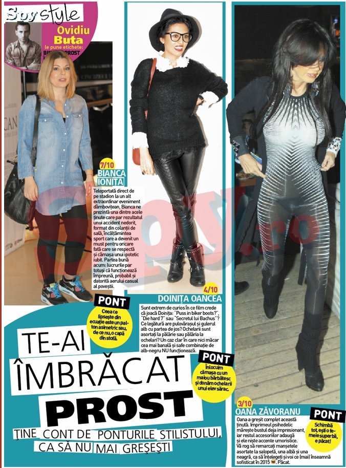 Nici Bianca Ionita nu a scapat de ochiul ager al stilistului