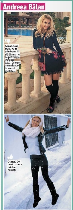 Andreea Balan a incercat sa copieze stilul Annei Lesko