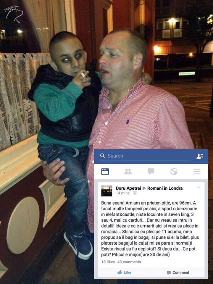 Piticul a ajuns celebru pe internet