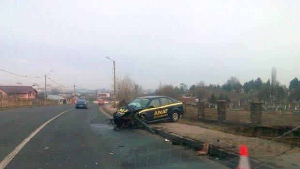 Masina ANAF implicata intr-un accident rutier