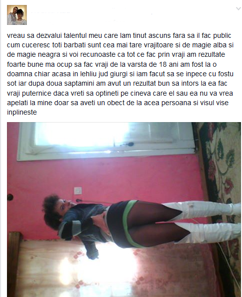 Travestitul spune ca face vraji de la varsta de 18 ani