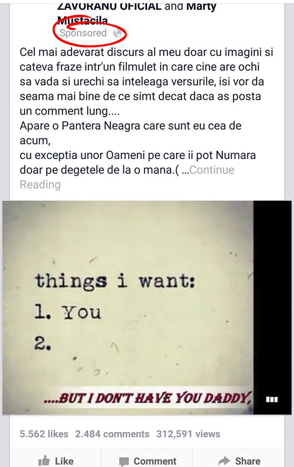 Oana a inceput sa bage bani in facebook