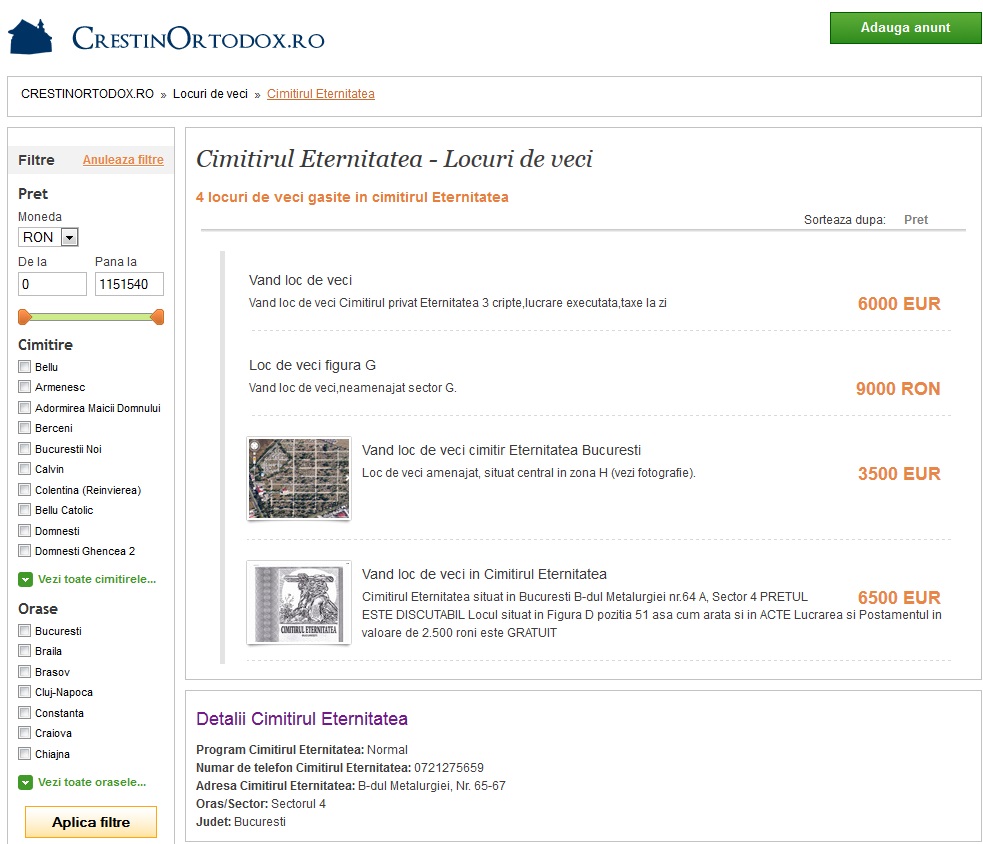 Preturile sunt mai mari decat cele din Bellu