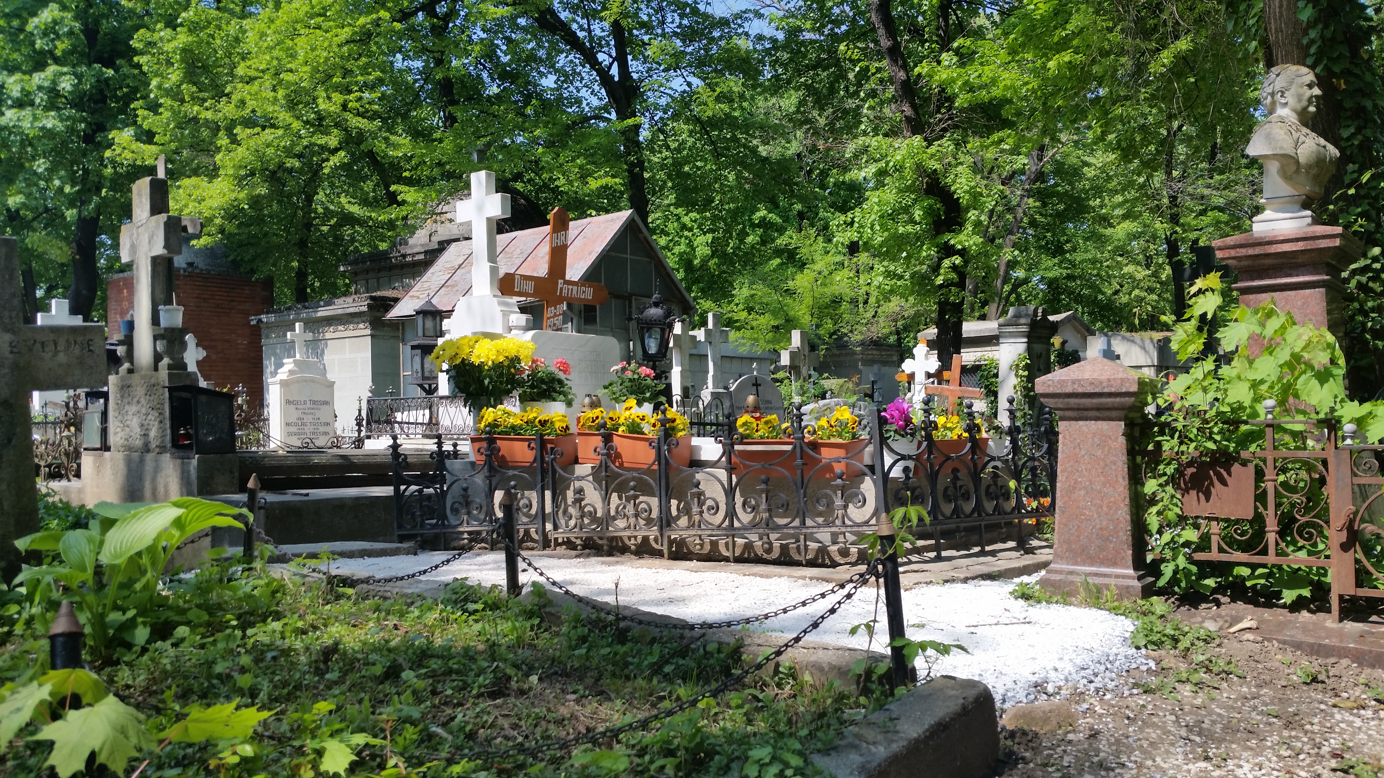 Mormantul milionarului Dinu Patriciu este ingrijit de o femeie platita special