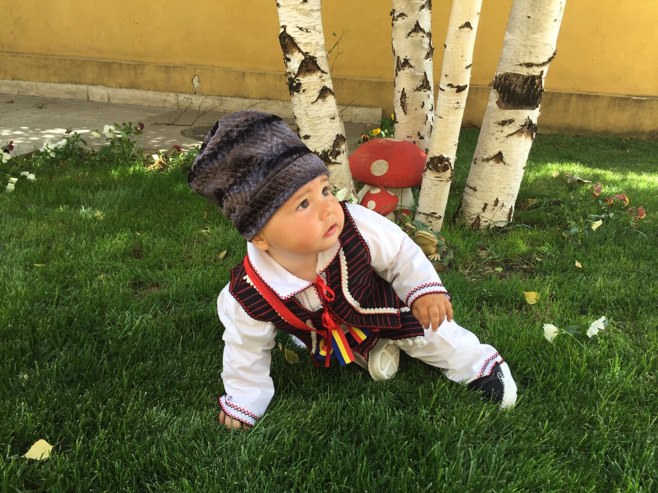 David Cristian a fost imbracat in straie populare