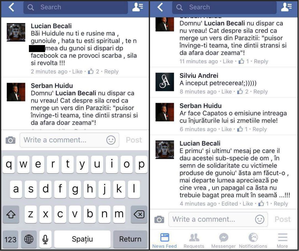 Discuţia dintre Huidu şi Lucian Becali a degenerat rapid