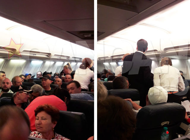 Scandalagiul a fost cu greu potolit de membrii echipajului