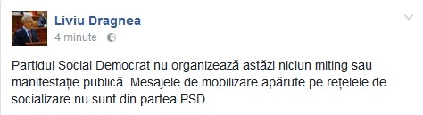 Livuy Dragean infirmă zvonul privind contramanifestaţiile PSD