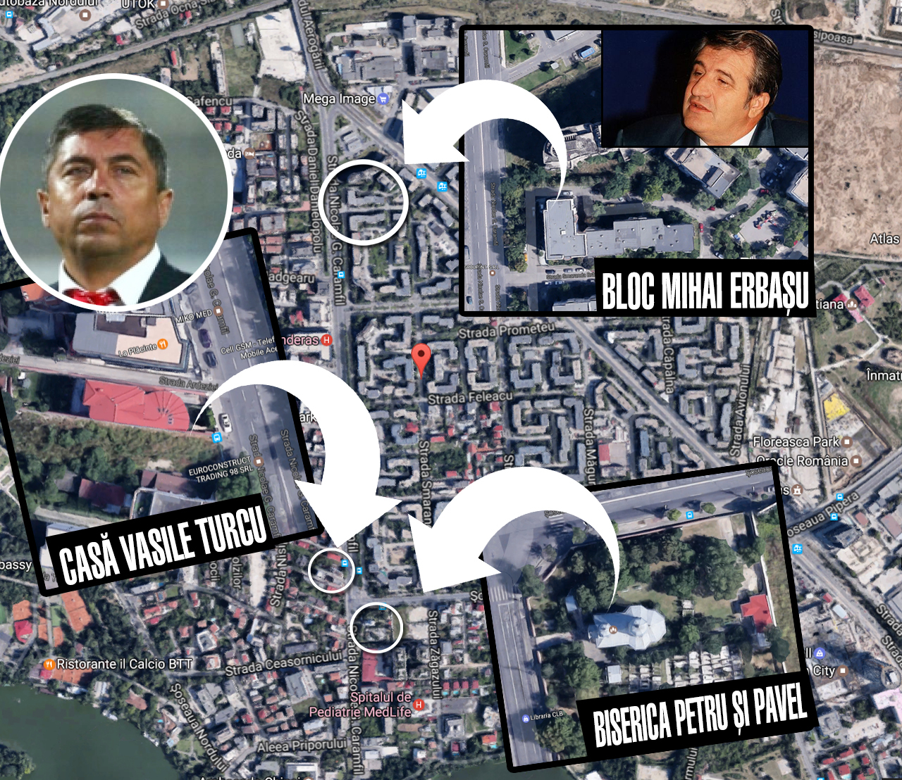 Cei doi locuiau pe aceeaşi stradă, iar slujba de pomenirea lui Erbaşu a avut loc la biserica situată lângă locuinţa sa