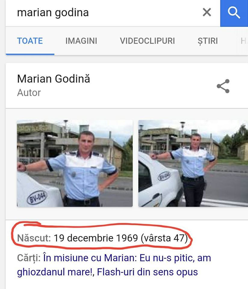 Google l-a păcălit pe Godină: i-a schimbat vârsta şi data naşterii