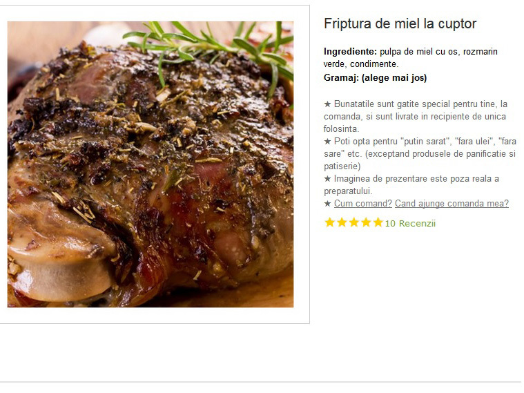 Cei care nu au avut timp să pregătească friptura de miel în acest an o pot comanda online