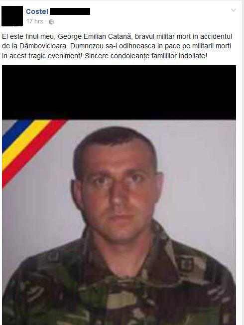 Mesajul a apărut în această dimineaţă