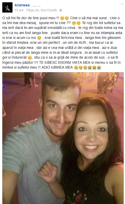 Mesajul sfâşietor al iubitei poliţistului care s-a împuşcat în cap