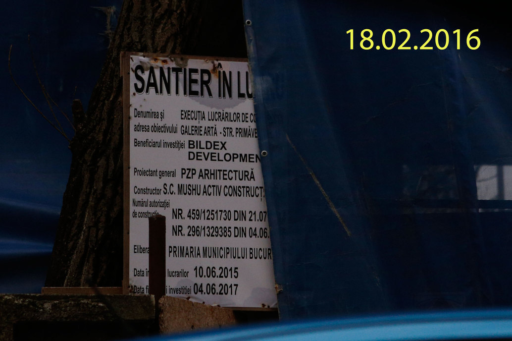 Aşa arată panoul de şantier al clădirii