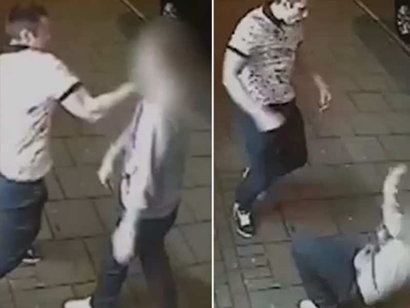 VIDEO incredibil! L-a bătut măr în faţă la fast-food, doar pentru că era roşcat! Poţi să crezi aşa ceva?