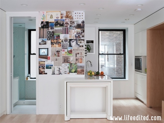 Super originalitate! Doi arhitecţi români au transformat un apartament de 40 mp din New York într-o locuinţă superbă!