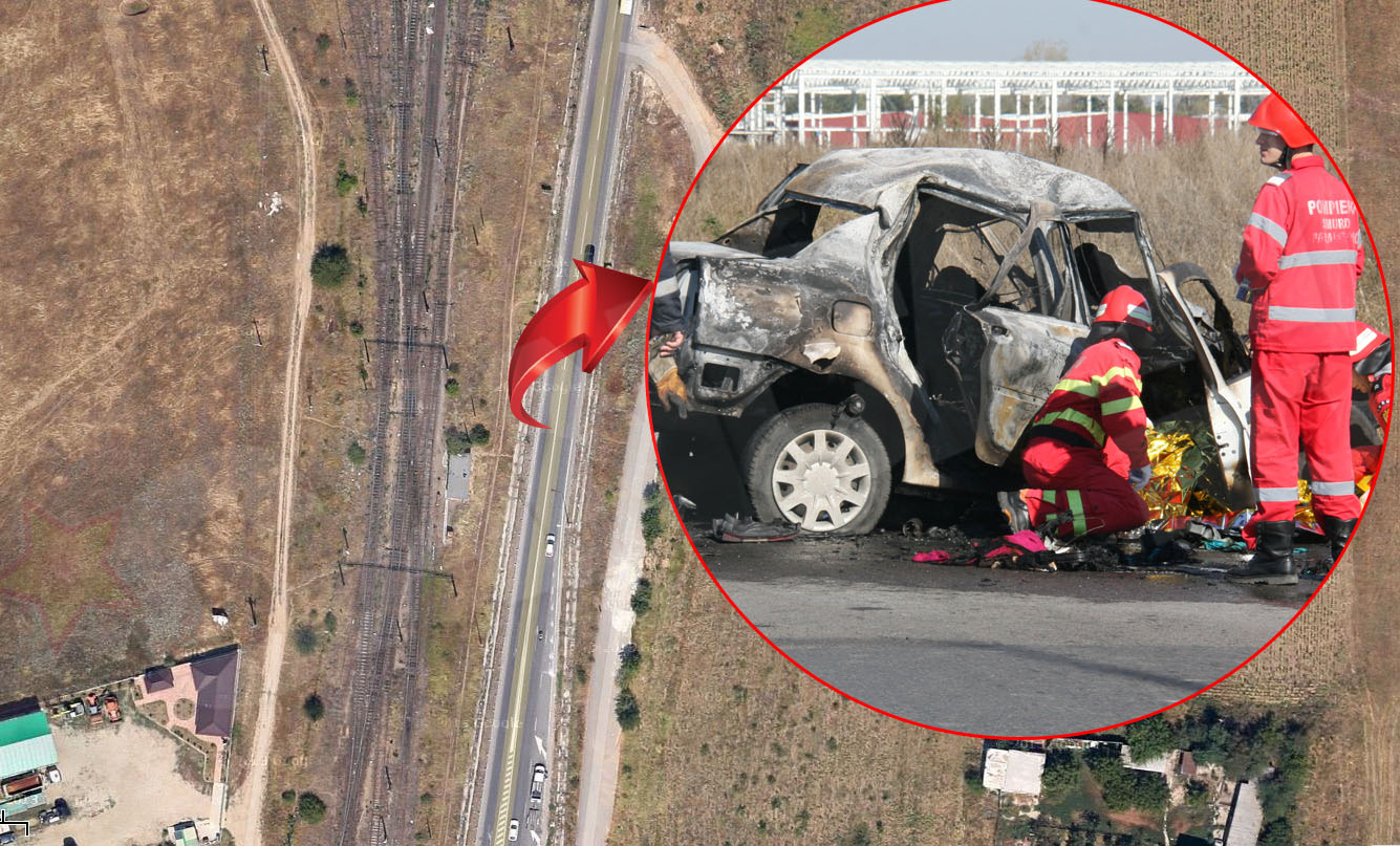 Locul unde a avut loc accidentul de duminica de pe Centura Capitalei