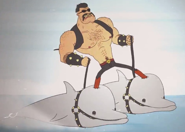 Voteman este un personaj foarte dur, conceput de danezi pentru a-si convinge conationalii sa mearga la vot