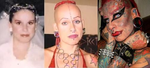 Femeia vampir s-a transformat radical dupa ce si-a facut tatuaje si si-a pus pierceuri