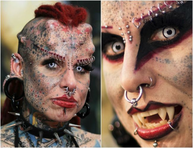 Mexicana seamana din ce in ce mai bine cu un personaj de filme de groaza