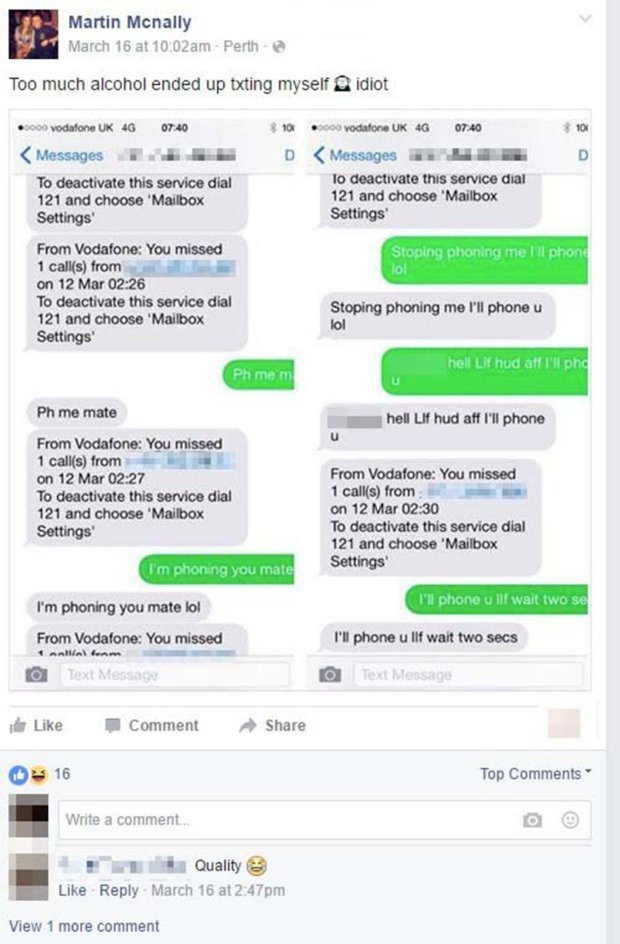 Tânărul în vârstă de 29 de ani şi-a dat seama abia a doua zi că se certase cu el însuşi.