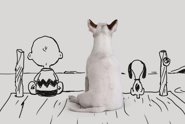 Jimmy Choo apare chiar şi alături de personaje de desene animate.