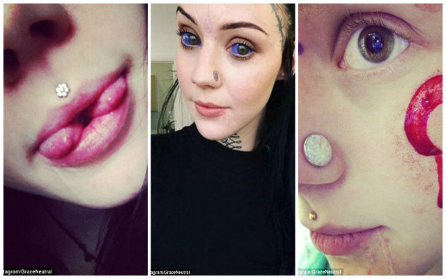 Tânăra şi-a injectat cerneală albastră în ochi şi şi-a despicat limba.
