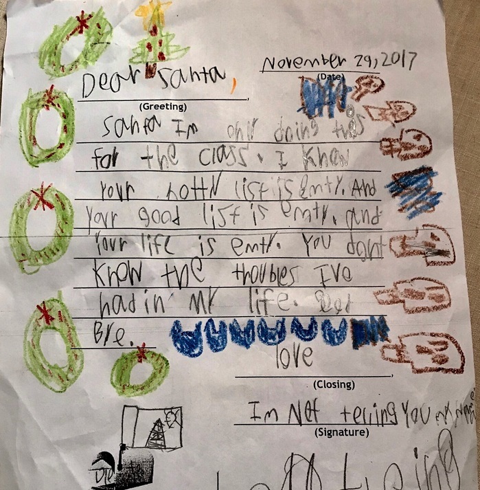 Scrisoarea Sfasietoare A Unui Băieţel De 6 Ani Pentru Mos Crăciun