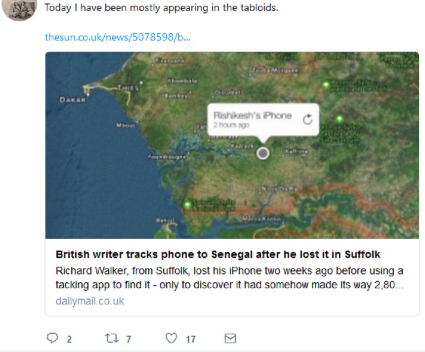 Sursa foto: Twitter / @Richard Walker‏