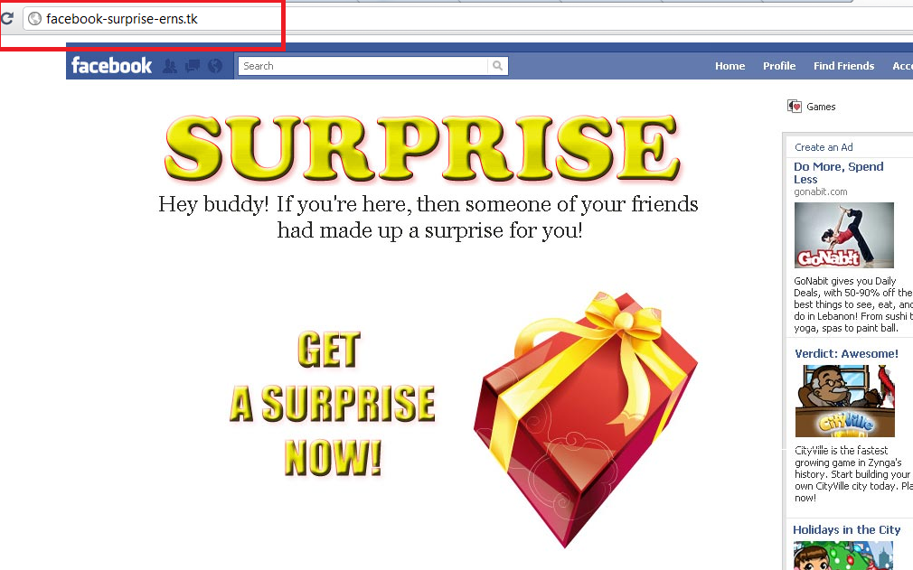 Acesta este instalat printr-un singur click pe un site malitios, care pare sa provină de la facebook.