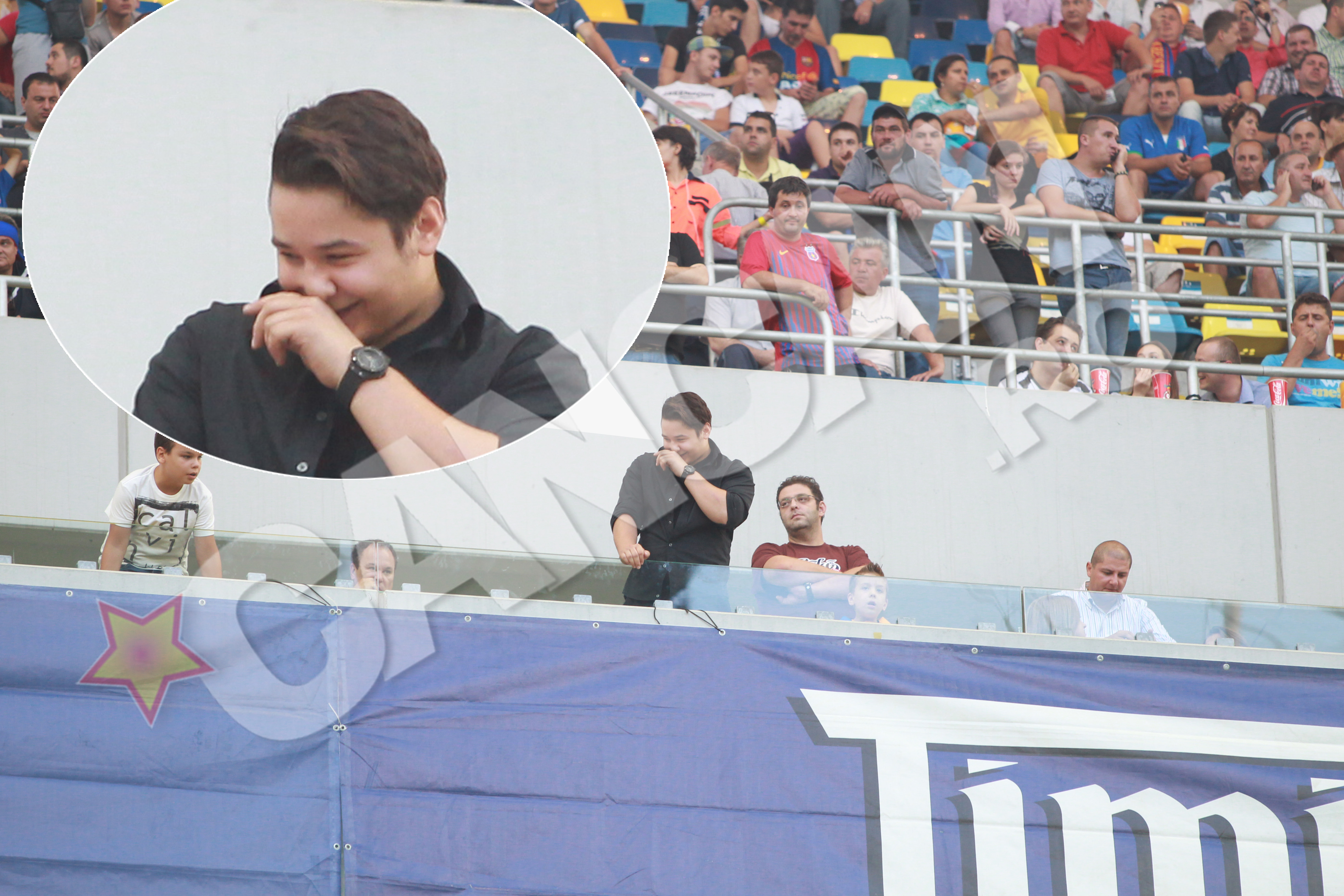 Baiatul lui Cristi Borcea a urmarit din tribune rivalii 