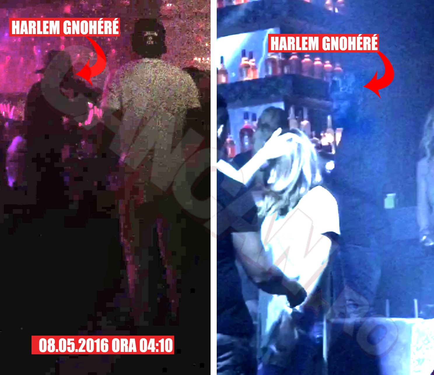 Harlem Gnohere a băut şampanie şi a dansat cu mai multe domnişoare.